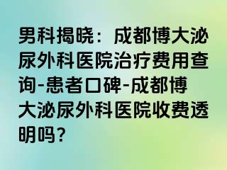 男科揭晓：成都博大泌尿外科医院治疗费用查询-患者口碑-成都博大泌尿外科医院收费透明吗？