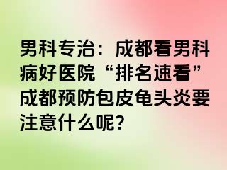 男科专治：成都看男科病好医院“排名速看”成都预防包皮龟头炎要注意什么呢？